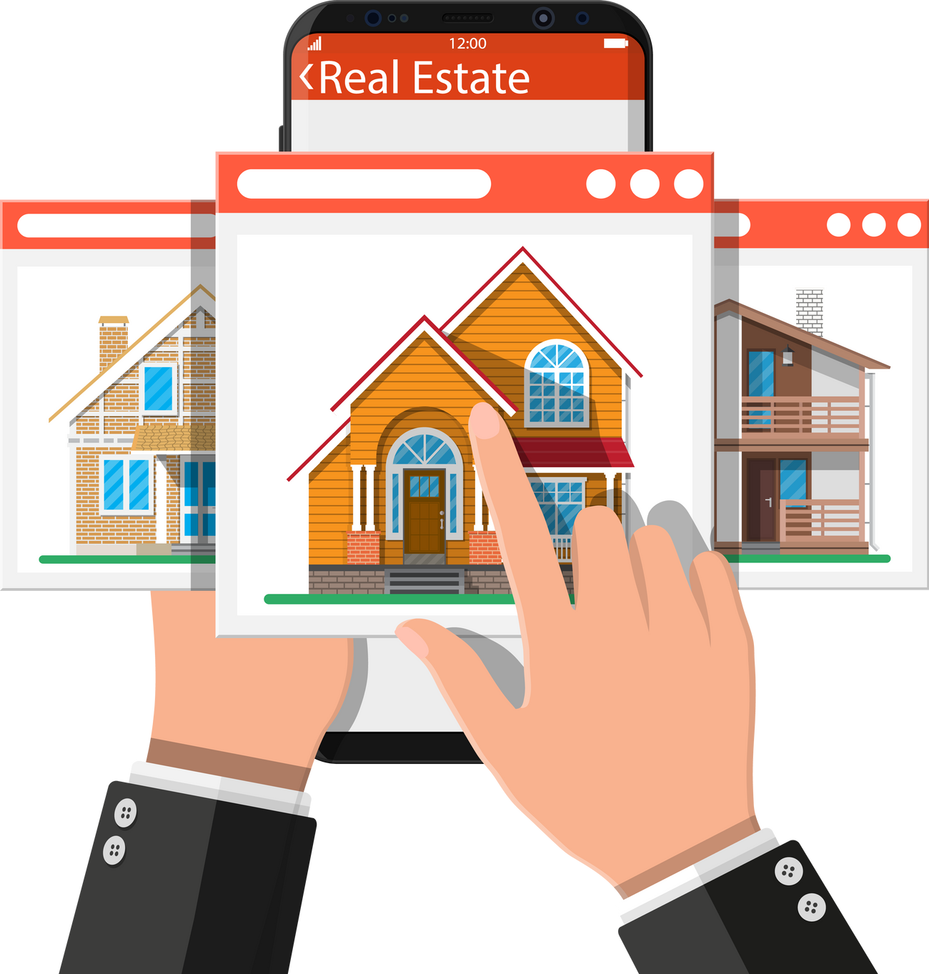 Mobile Smart Phone with Real Estate App